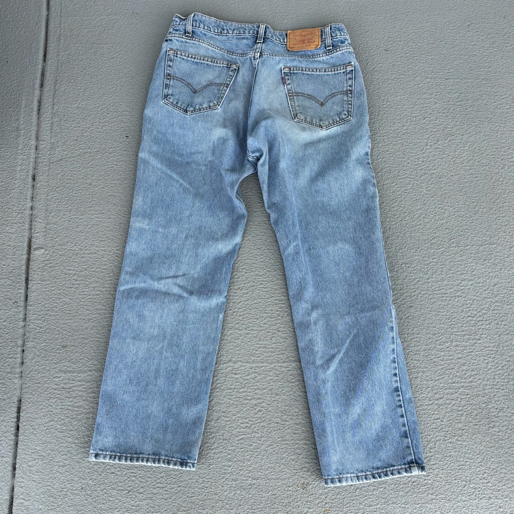 Vintage 1998 Levis 505 Denim Blue Jeans Made in USA Size 36x30 Light Wash